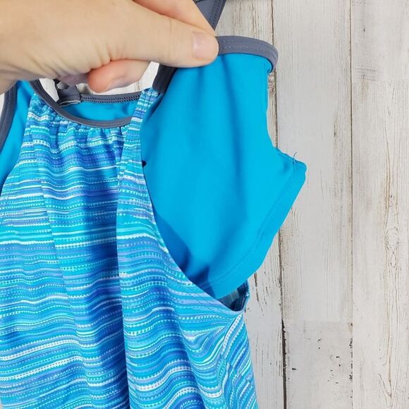 Free Country Swimsuit Top Slate Blue Size Medium - Picture 6 of 9